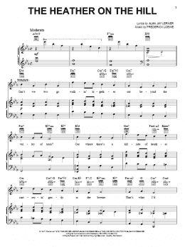 page one of The Heather On The Hill (Piano, Vocal & Guitar Chords (Right-Hand Melody))