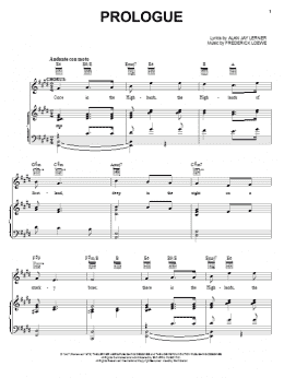 page one of Prologue (Piano, Vocal & Guitar Chords (Right-Hand Melody))
