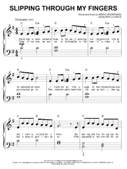 page one of Slipping Through My Fingers (Big Note Piano)