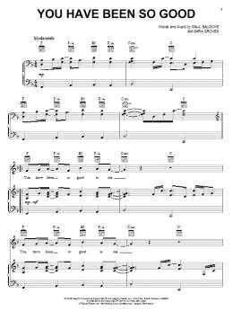 page one of You Have Been So Good (Piano, Vocal & Guitar Chords (Right-Hand Melody))
