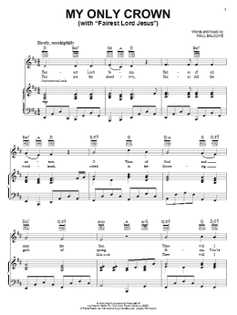 page one of My Only Crown (Piano, Vocal & Guitar Chords (Right-Hand Melody))