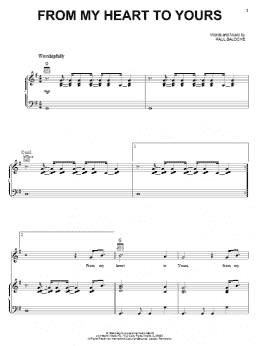 page one of From My Heart To Yours (Piano, Vocal & Guitar Chords (Right-Hand Melody))