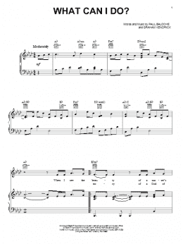 page one of What Can I Do? (Piano, Vocal & Guitar Chords (Right-Hand Melody))