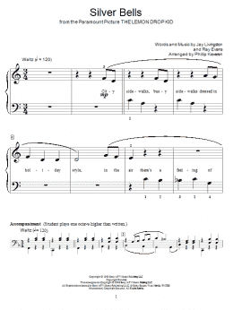 page one of Silver Bells (arr. Phillip Keveren) (Educational Piano)