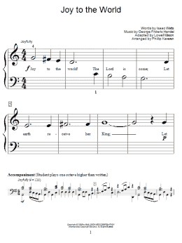 page one of Joy To The World (arr. Phillip Keveren) (Educational Piano)