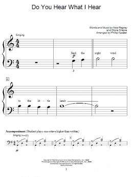 page one of Do You Hear What I Hear (arr. Phillip Keveren) (Educational Piano)