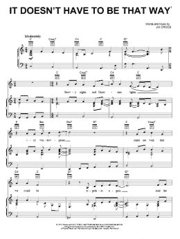 page one of It Doesn't Have To Be That Way (Piano, Vocal & Guitar Chords (Right-Hand Melody))