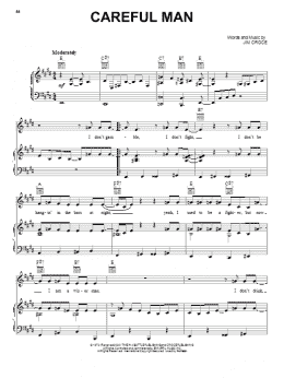 page one of Careful Man (Piano, Vocal & Guitar Chords (Right-Hand Melody))