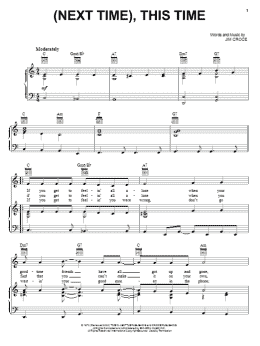 page one of Next Time, This Time (Piano, Vocal & Guitar Chords (Right-Hand Melody))