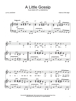 page one of A Little Gossip (Piano, Vocal & Guitar Chords (Right-Hand Melody))