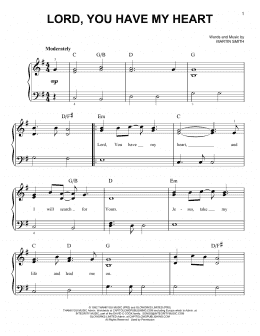 page one of Lord, You Have My Heart (Easy Piano)