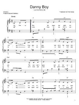page one of Danny Boy (Easy Piano)