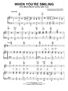 page one of When You're Smiling (The Whole World Smiles With You) (Piano, Vocal & Guitar Chords (Right-Hand Melody))