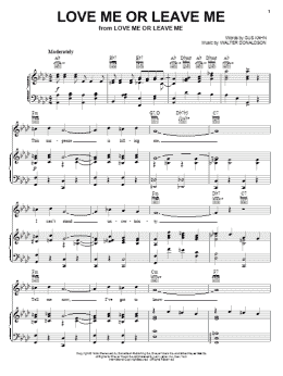 page one of Love Me Or Leave Me (Piano, Vocal & Guitar Chords (Right-Hand Melody))