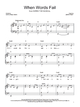 page one of When Words Fail (Piano, Vocal & Guitar Chords (Right-Hand Melody))
