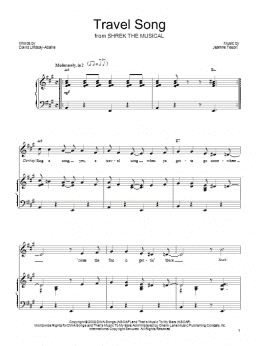 page one of Travel Song (Piano, Vocal & Guitar Chords (Right-Hand Melody))