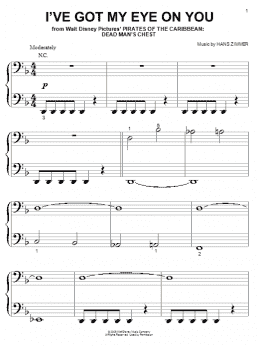 page one of I've Got My Eye On You (from Pirates Of The Caribbean: Dead Man's Chest) (Big Note Piano)