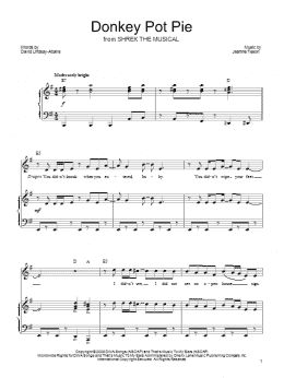 page one of Donkey Pot Pie (Piano, Vocal & Guitar Chords (Right-Hand Melody))