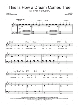page one of This Is How A Dream Comes True (Piano, Vocal & Guitar Chords (Right-Hand Melody))