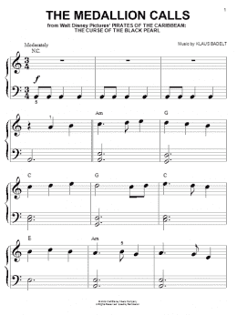 page one of The Medallion Calls (Big Note Piano)