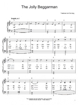 page one of The Jolly Beggarman (Easy Piano)