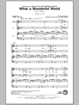 page one of What A Wonderful World (arr. Mark Brymer) (SSA Choir)