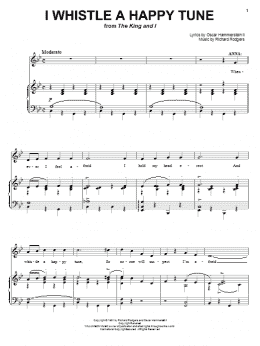 page one of I Whistle A Happy Tune (Piano & Vocal)