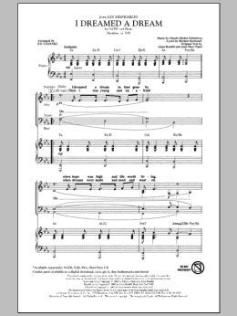 page one of I Dreamed A Dream (from Les Miserables) (arr. Ed Lojeski) (SATB Choir)