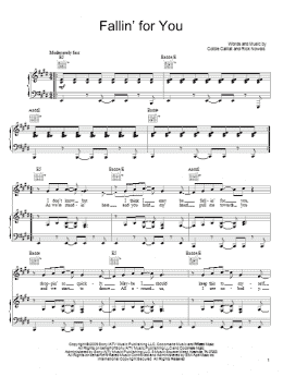 page one of Fallin' For You (Piano, Vocal & Guitar Chords (Right-Hand Melody))