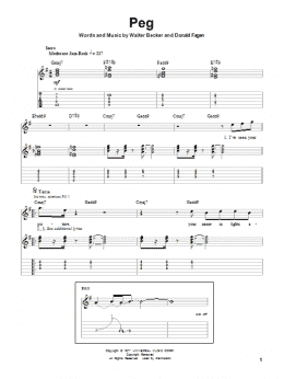 page one of Peg (Guitar Tab (Single Guitar))