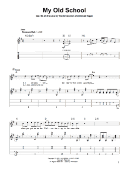 page one of My Old School (Guitar Tab (Single Guitar))