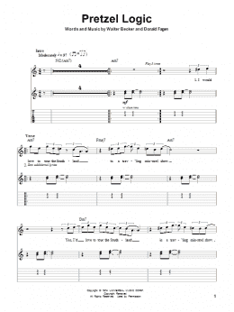 page one of Pretzel Logic (Guitar Tab (Single Guitar))