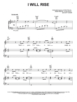page one of I Will Rise (Piano, Vocal & Guitar Chords (Right-Hand Melody))