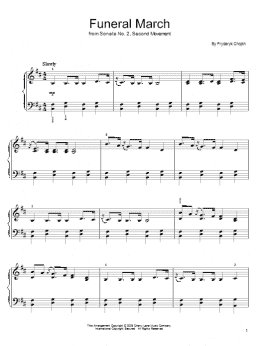 page one of Funeral March (Easy Piano)