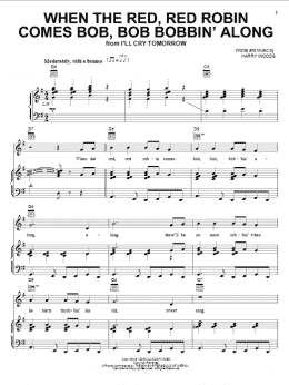 page one of When The Red, Red Robin Comes Bob, Bob Bobbin' Along (Piano, Vocal & Guitar Chords (Right-Hand Melody))