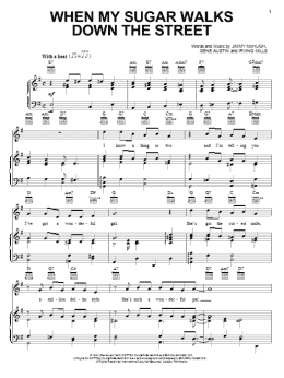 page one of When My Sugar Walks Down The Street (Piano, Vocal & Guitar Chords (Right-Hand Melody))