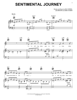 page one of Sentimental Journey (Piano, Vocal & Guitar Chords (Right-Hand Melody))