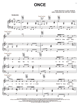 page one of Once (Piano, Vocal & Guitar Chords (Right-Hand Melody))