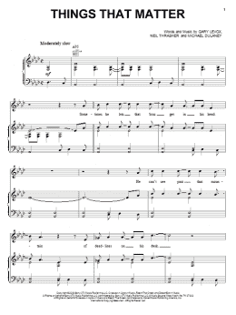page one of Things That Matter (Piano, Vocal & Guitar Chords (Right-Hand Melody))
