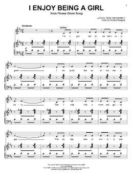 page one of I Enjoy Being A Girl (Piano & Vocal)