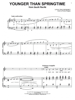 page one of Younger Than Springtime (Piano & Vocal)