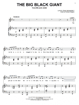 page one of The Big Black Giant (Piano & Vocal)
