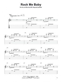 page one of Rock Me Baby (Guitar Tab (Single Guitar))