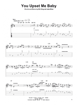 page one of You Upset Me Baby (Guitar Tab (Single Guitar))