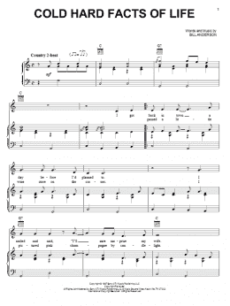 page one of Cold Hard Facts Of Life (Piano, Vocal & Guitar Chords (Right-Hand Melody))