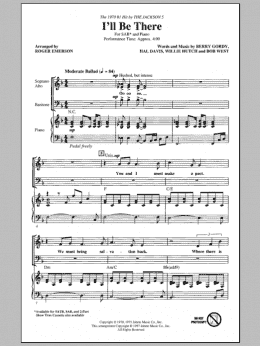 page one of I'll Be There (SAB Choir)