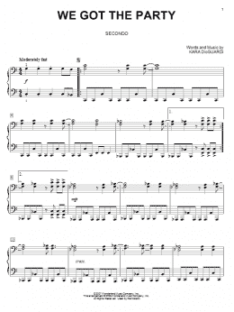 page one of We Got The Party (Piano Duet)