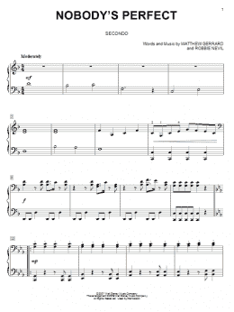 page one of Nobody's Perfect (Piano Duet)