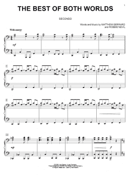 page one of The Best Of Both Worlds (Piano Duet)