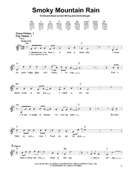 page one of Smoky Mountain Rain (Easy Guitar)
